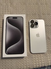 Apple iPhone 15 Pro Max 256GB White 20MP+ Camera Bar Smartphone Used
