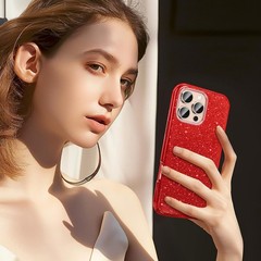 iPhone 16 Pro Max Case, Glitter Bling 3-Layer Shockproof Anti-Scratch Cover 6.9′