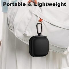 Portable EVA Earbud Case Organizer Bag SD Card Earphone Accessories Carabiner