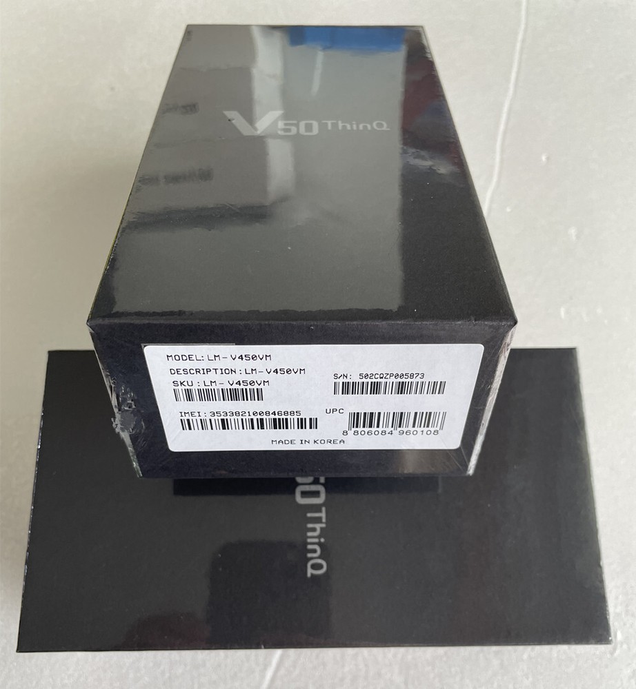LG V50 ThinQ 5G LM-V450VM (Verizon Unlocked) 128GB 6GB RAM Black – NEW SEALED