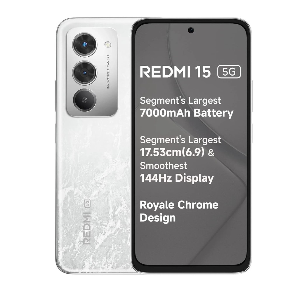 Redmi 15 5G (White 6GB+128GB) 50MP AI Camera “NO TARIFFS IN USA”