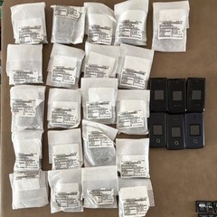 Alcatel Flip Phones Lot 2017B, 4044T, 4052W Black 128GB Open Box