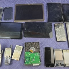 19 pcs Assorted Cell Phones, Tablet Mis. Electronic Parts, Scrap Gold Recovery