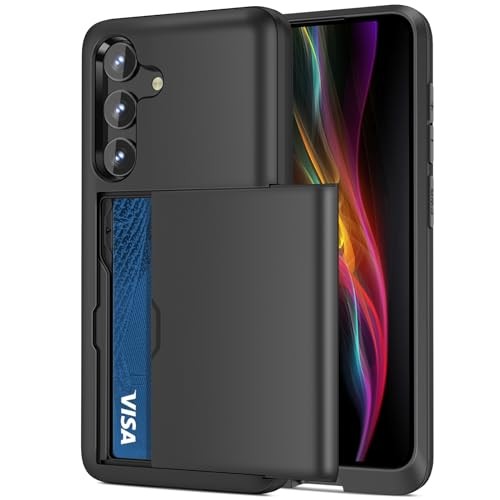 Samsung Galaxy S23 FE Wallet Case Card Holder 6.4in Dual Layer Shockproof Slide