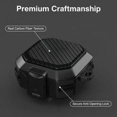Case for Samsung Galaxy Buds 4 & Galaxy Buds 4 Pro (2026), Carbon Fiber Texture