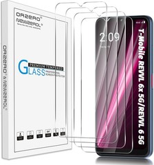 4PCS Tempered Glass Screen Protector for T-Mobile REVVL 6x 5G 6.52 Inch Anti-Scr