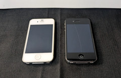 Lot of 2 iPhone 4S A1387 – For Parts/Repair – Cracked Glass 16GB & 8GB