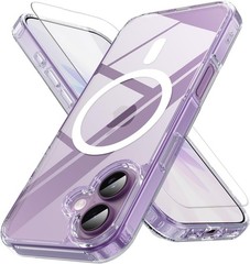 Anti-Yellowing Magnetic for iPhone 17 Case with 1 Screen Protector Clear
