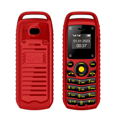 B25 Button Mini Mobile Phone 2 SIM Standby Bluetooth Dialing Surround Wear Black