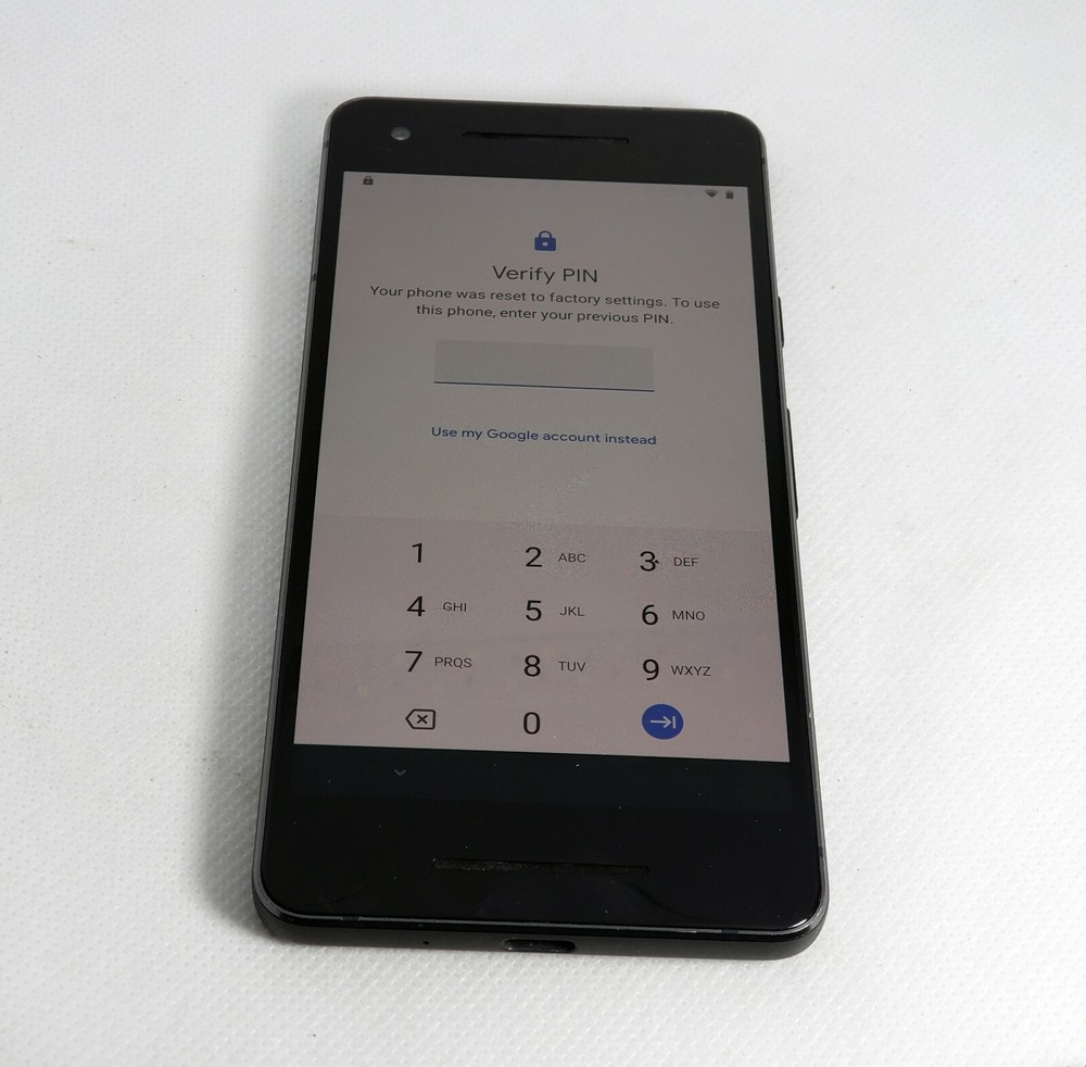 Original Google Pixel 2 Black Sim Unlocked PIN Locked Smartphone Screen Burn