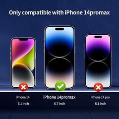 3PCS Screen Protector for iPhone 14 Pro Max 6.7 Inch Tempered Glass Scratch Bubb