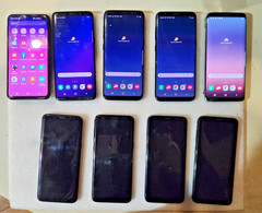 Lot of 9 Samsung Smartphones – Galaxy S8, S9 & S10e –For Parts or Repair “Read!!