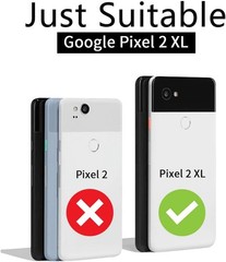Google Pixel 2 XL Slim Case, Thin Soft Flexible TPU Rubber Gel Skin Cover, Black