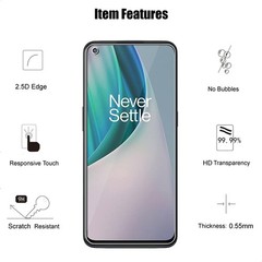 3+3PCS Screen Protector & Camera Lens Protector for OnePlus Nord N10 5G Anti Scr
