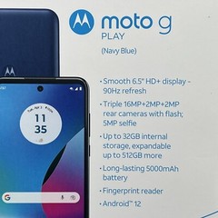 AT&T Prepaid Motorola Moto G 5G 64GB Smartphone Ink Blue – NEW SEALED