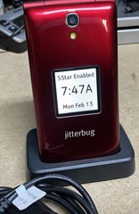 ALCATEL OneTouch Jitterbug 4043S Flip Phone RED – Seniors w/ Big Buttons NICE!!