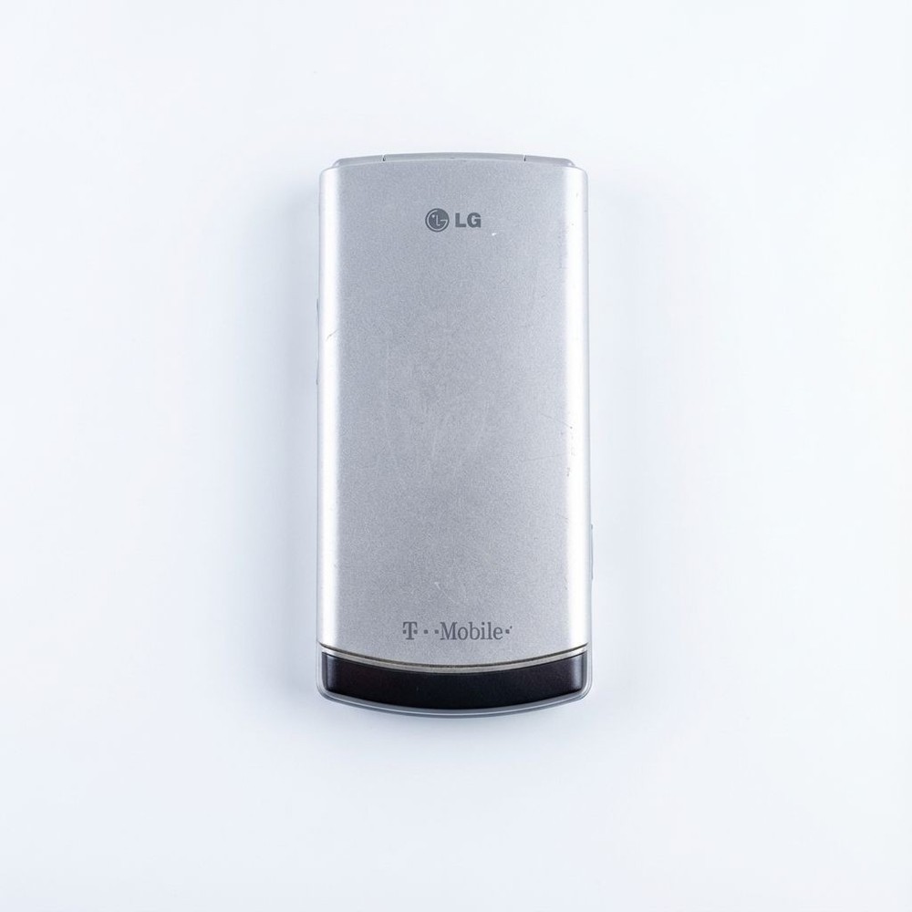 LG Flip Phone T-Mobile Silver Clamshell Basic Feature Cellular Phone Untested