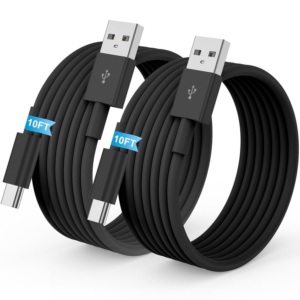 2Pack 10FT USB to USB C Fast Charging Cable for iPhone 17 16 15 Charger Cord