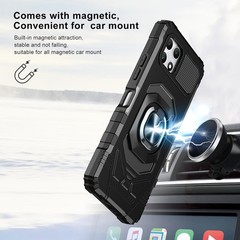 for T-Mobile REVVL 7 5G Phone Case with Tempered Glass Screen Protector, Black