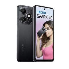 TECNO Spark 20 Black (8GB+ 256GB) 50MP Helio G85 Processor 6.56″ Global Version.