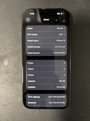 Apple iPhone 15 Black 128GB Factory Unlocked MTLV3LL/A
