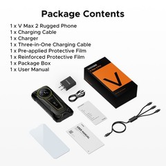 2026 DOOGEE VMAX2 5G Unlocked Rugged Smartphone Android 16 48GB+512GB 22000mAh