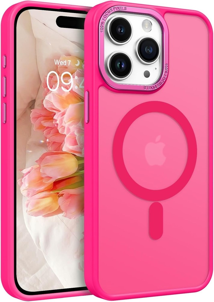 Magnetic for iPhone 15 Pro Max Case, Translucent Matte Frosted Slim Shockproof C