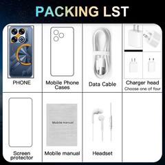 GT20 Pro Android Smartphone 5.0” Unlocked 3+32GB 3000mAh 12+12MP Dual SIM