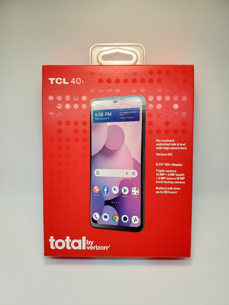 TCL 40T TOTAL by Verizon 5G 32GB 6.75″ HD+ Triple Camera
