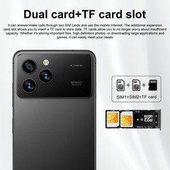 Unlocked G17 Pro Max Cell Phone 5G Dual SIM Smartphone Cheap Phone Android 15