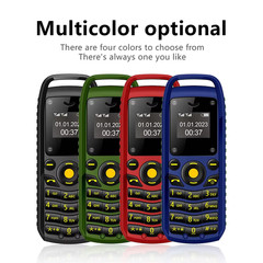 B25 Button Mini Mobile Phone 2 SIM Standby Bluetooth Dialing Surround Wear Black