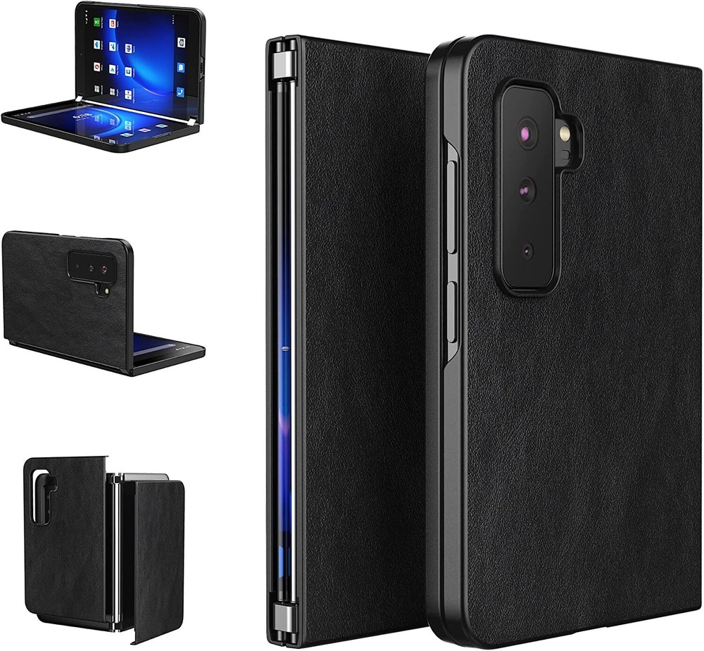 For Microsoft Surface Duo 2 2021 Case, Durable Faux Leather Case,Polycarbonate