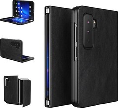 For Microsoft Surface Duo 2 2021 Case, Durable Faux Leather Case,Polycarbonate