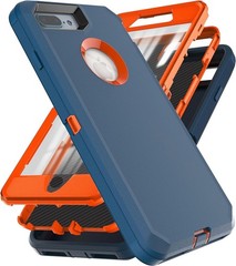 For iPhone 8 Plus/7 Plus Case Built-in Screen Protector Three Layer Heavy Duty