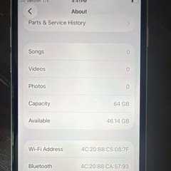 Apple iPhone SE 64GB White Verizon LTE Network Unlocked A15 Bionic 12MP