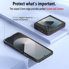 2X Screen Protector for Samsung Galaxy Z Flip 7 FE/Z Flip 6 Case, Black
