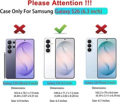1. For Samsung Galaxy S26 Case HD Screen Protector 3-Layer Heavy Duty Cover 2.