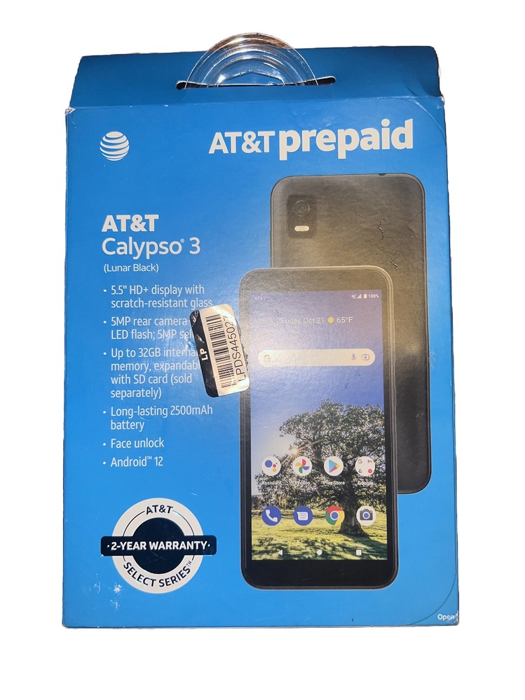 AT&T Prepaid Calypso 3 (32GB) Smartphone – Black