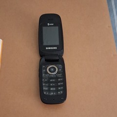 Samsung SGH-A197 AT&T Flip Phone Black 16GB 3.0MP Android Used