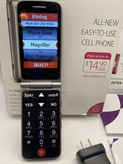 GreatCall Jitterbug Alcatel OneTouch Easy-to-Use Cell Phone Silver Preowned