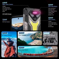 2026 Ulefone Armor 34 Pro+ Plus 5G Rugged Projector Phone 32G+512G 6.95″ Night V