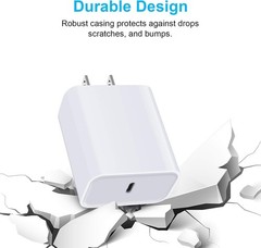 2 Pack 20W USB-C Fast Charger Adapter for iPhone 17 Pro Max, Samsung Galaxy S26