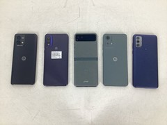 Lot of 5 Motorola Phones Razr 2023 Moto G Stylus 5G G Play Pure G 5G
