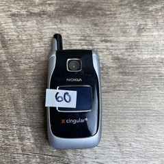 Nokia 6102i Cingular Silver 2″ TFT Color LCD 4.2MB AT&T Cellular Flip Cell Phone