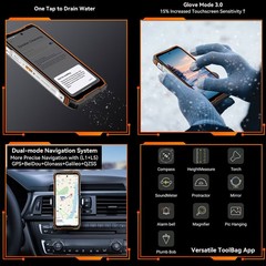 OSCAL TANK 5G AI Rugged Phone Android 15 Outdoors IP68 Dual Screen Mobile Global