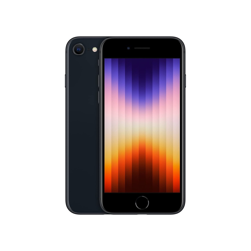 Apple iPhone SE 3 A2595 Unlocked 64GB Midnight A- Light Burn