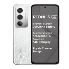 Redmi 15 5G (White 8GB+256GB)50MP AI Camera Snapdragon 6s Gen 3 Global Version.