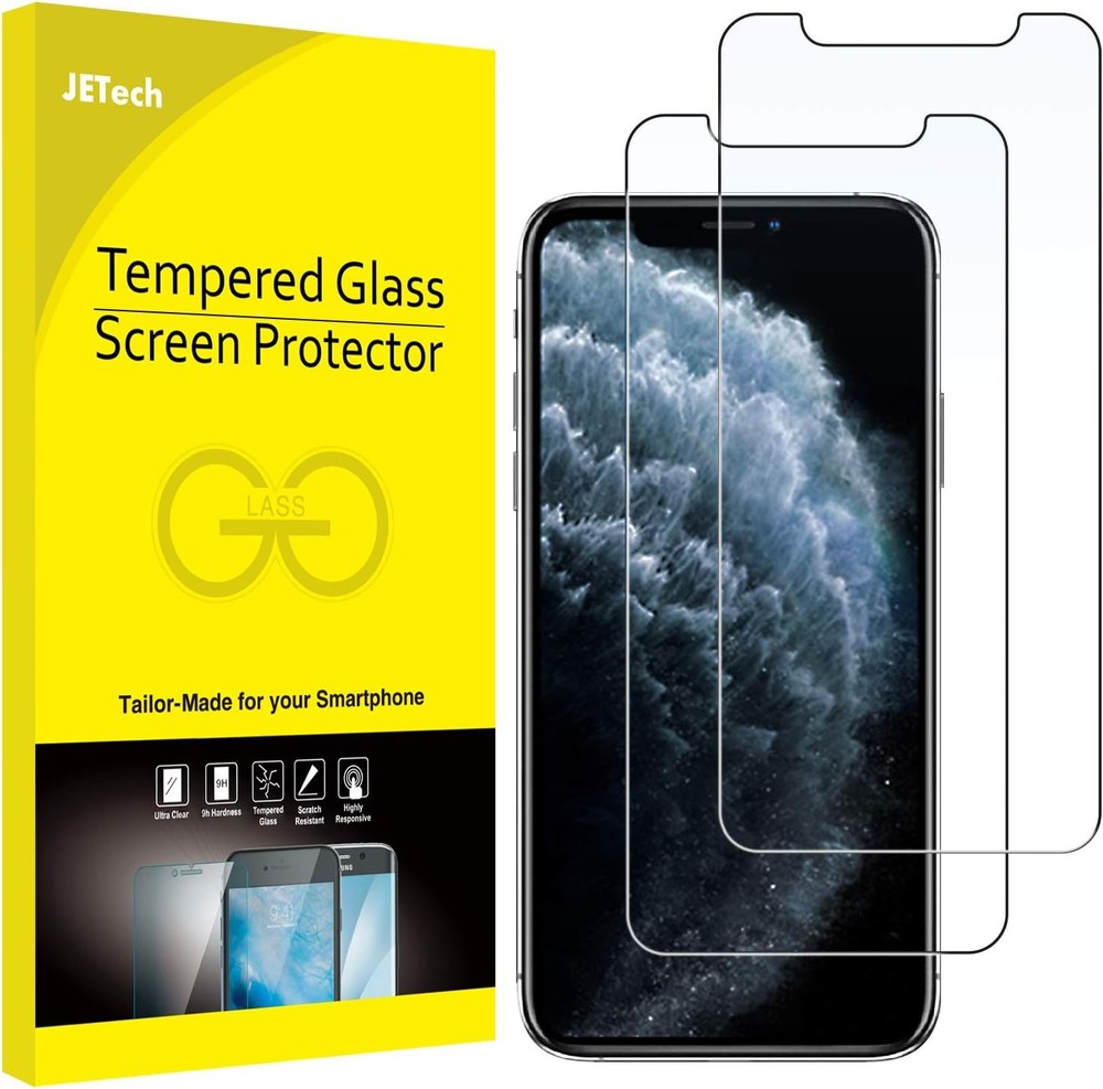 2-Pack Tempered Glass Film Screen Protector for iPhone X, XS & 11 Pro 5.8 Inch