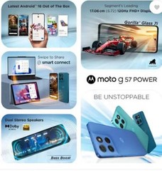 MOTOROLA g57 power 5G (Pantone Regatta, 128 GB) (8 GB RAM) 6s Gen 4 Processor