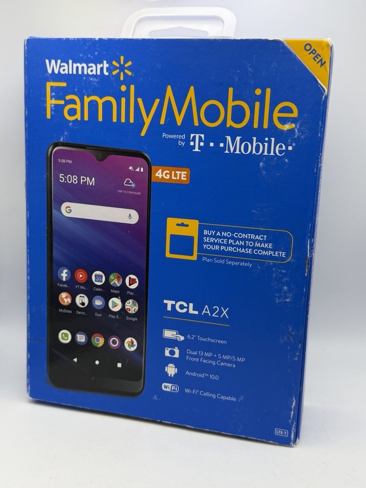 TCL A2X 32GB Walmart Family Mobile 4G LTE Android 10 Smartphone A508DL Sealed